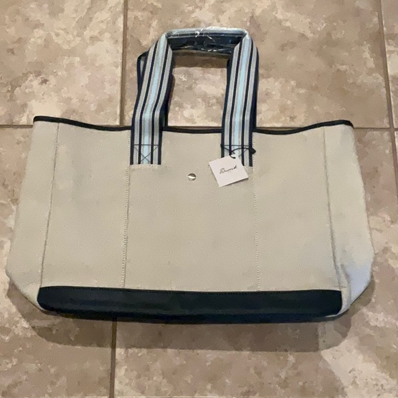 Brouk & Co Handbags - Brouk & Co - The Capri Everyday Stripe Tote (Navy)